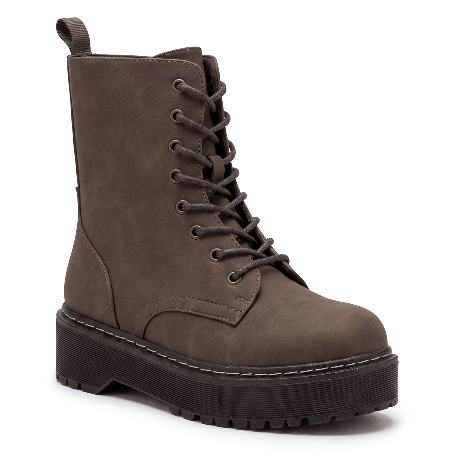 Pop Womens Rammi Flat Heel Combat Boots