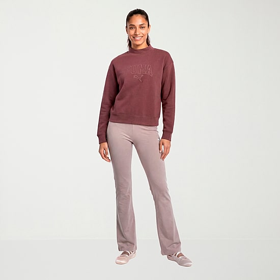 PUMA Womens Mock Neck Long Sleeve Sweatshirt