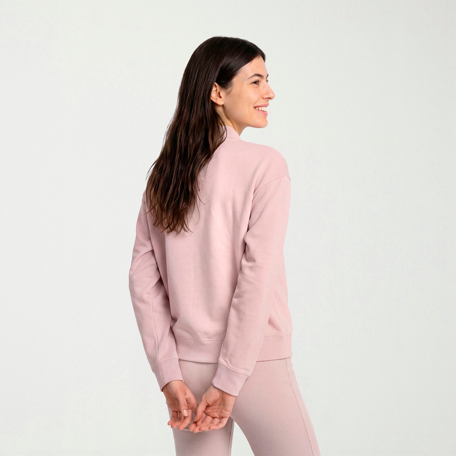 PUMA Womens Mock Neck Long Sleeve Sweatshirt