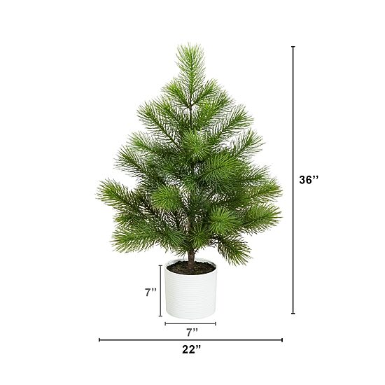 Nearly Natural Real Touch Masson 3 Foot Pine Christmas Tree