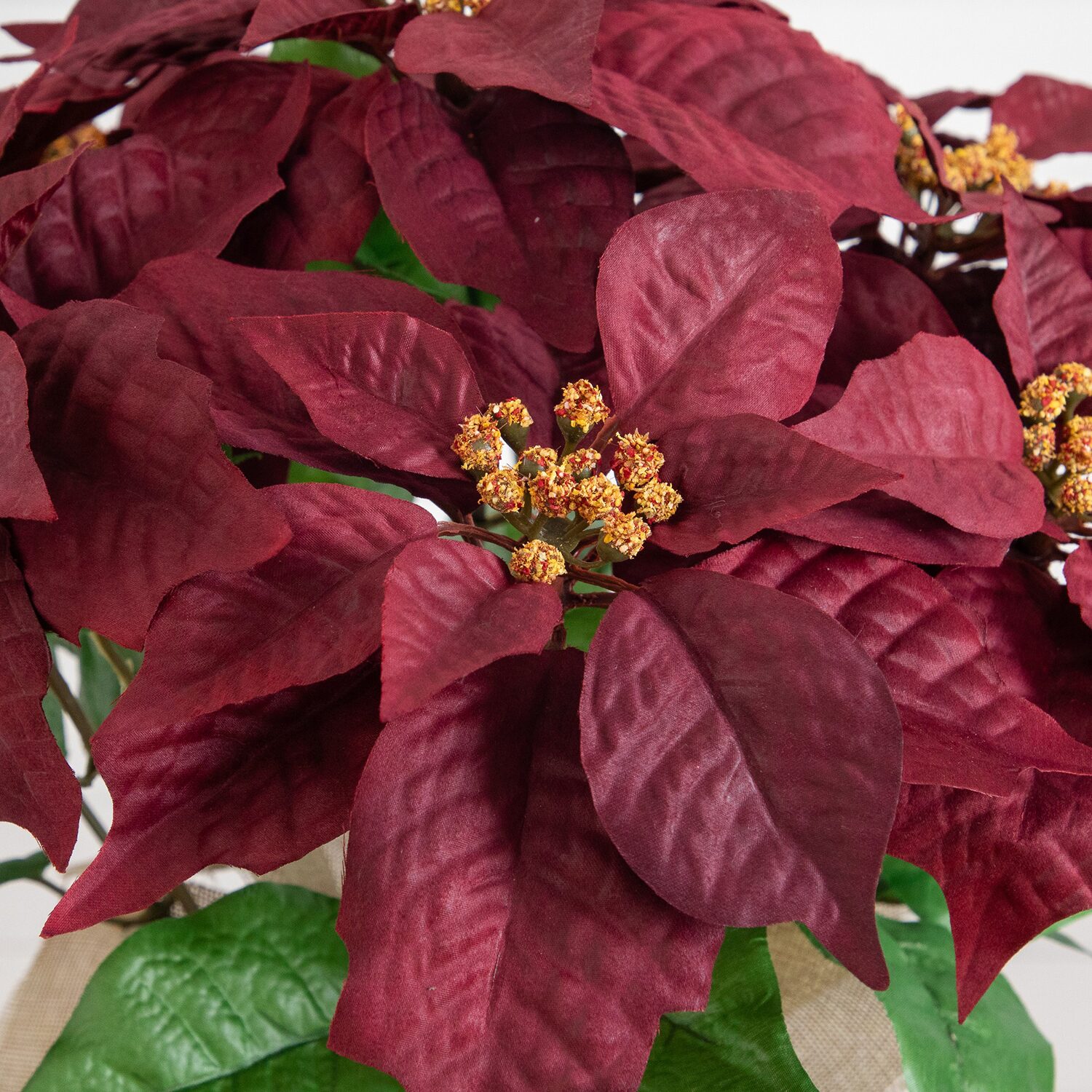 Nearly Natural 16" Poinsettia Arrangement Floral Arrangement