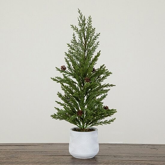 Nearly Natural 20" Cedar Pine 1 1/2 Feet Pine Christmas Tree