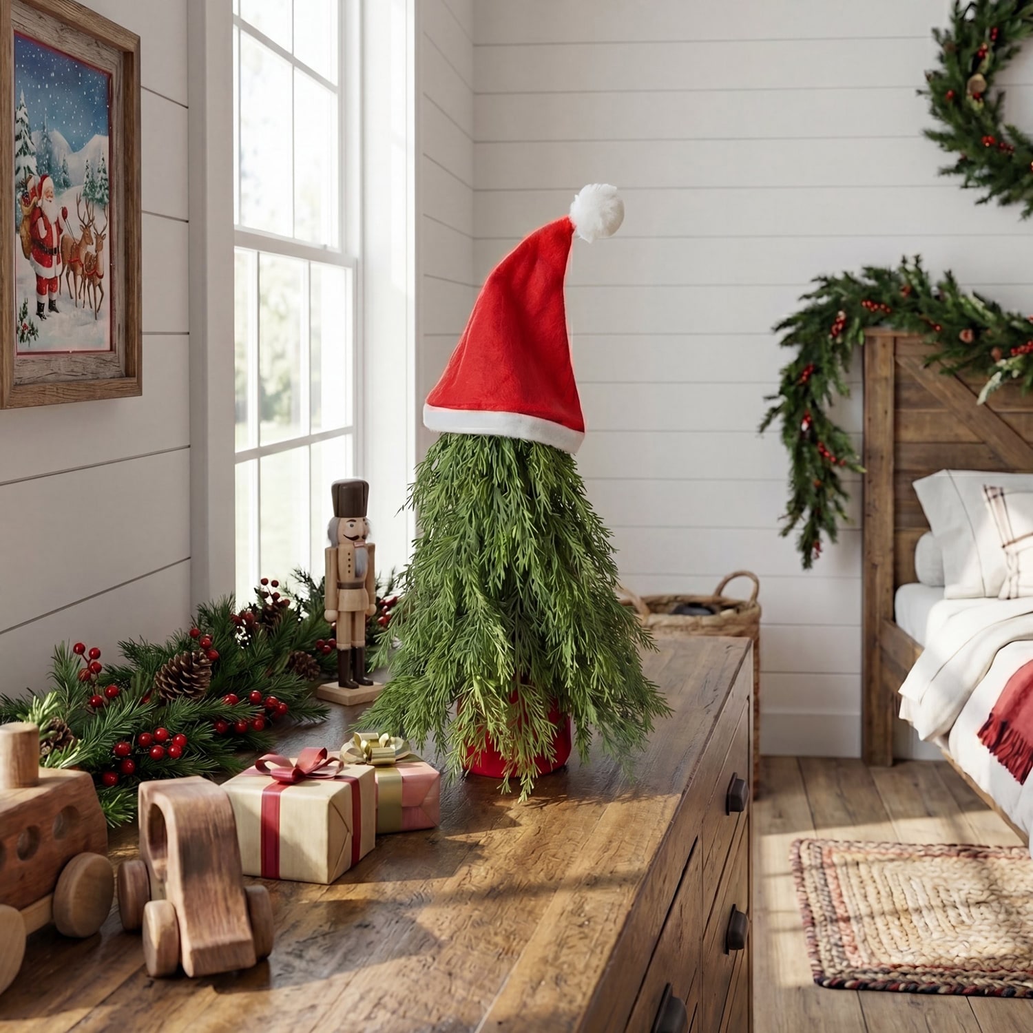 Nearly Natural 19" Down Swept Cedar 1 1/2 Feet Cedar Christmas Tree