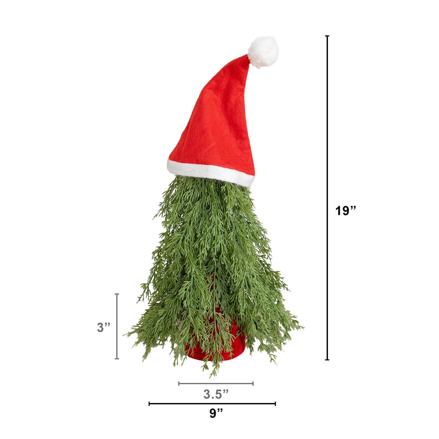 Nearly Natural 19" Down Swept Cedar 1 1/2 Feet Cedar Christmas Tree