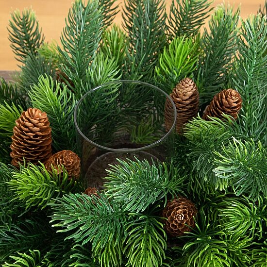 Nearly Natural 24" Pine Floral Arrangement
