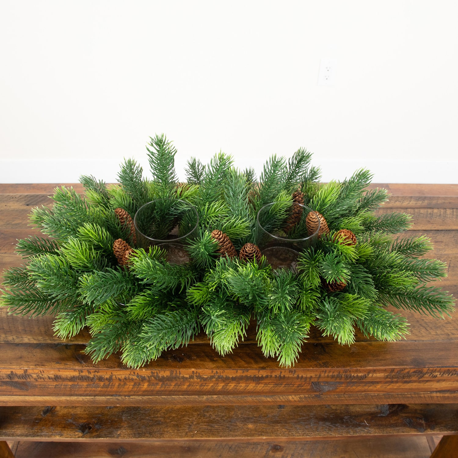 Nearly Natural 24" Pine Floral Arrangement