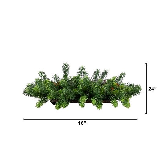 Nearly Natural 24" Pine Floral Arrangement
