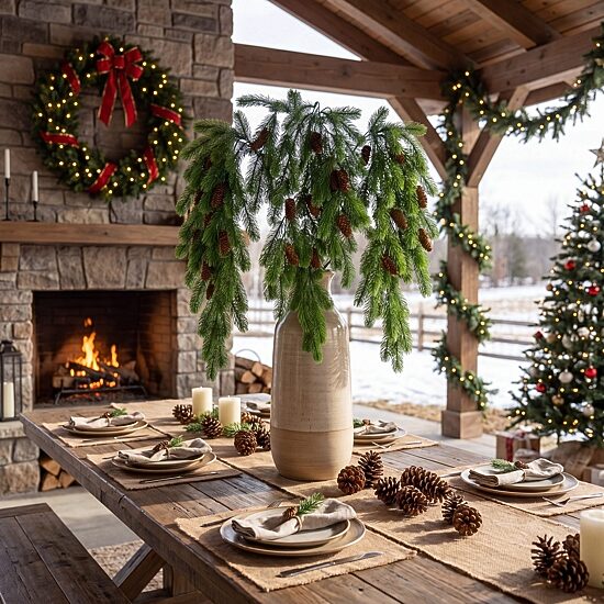 Nearly Natural 3-pc. 30" Pine & Pinecone Artificial Plant