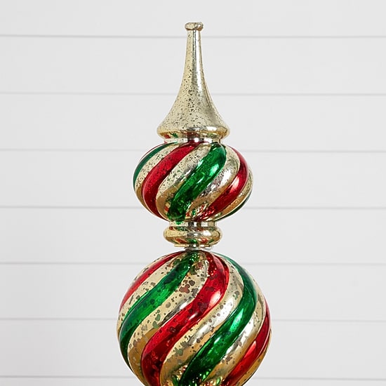Nearly Natural 3ft Pre-Lit Pine/Berry Lighted Christmas Topiary
