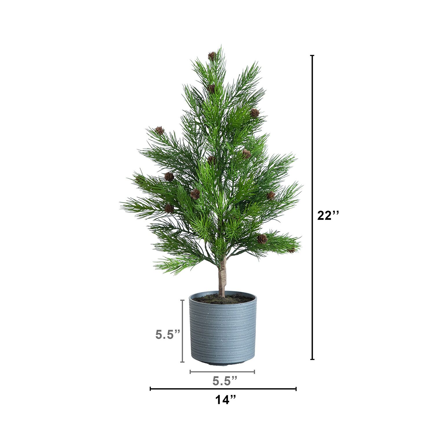 Nearly Natural 2ft Real Touch Cedar 2 Foot Cedar Christmas Tree