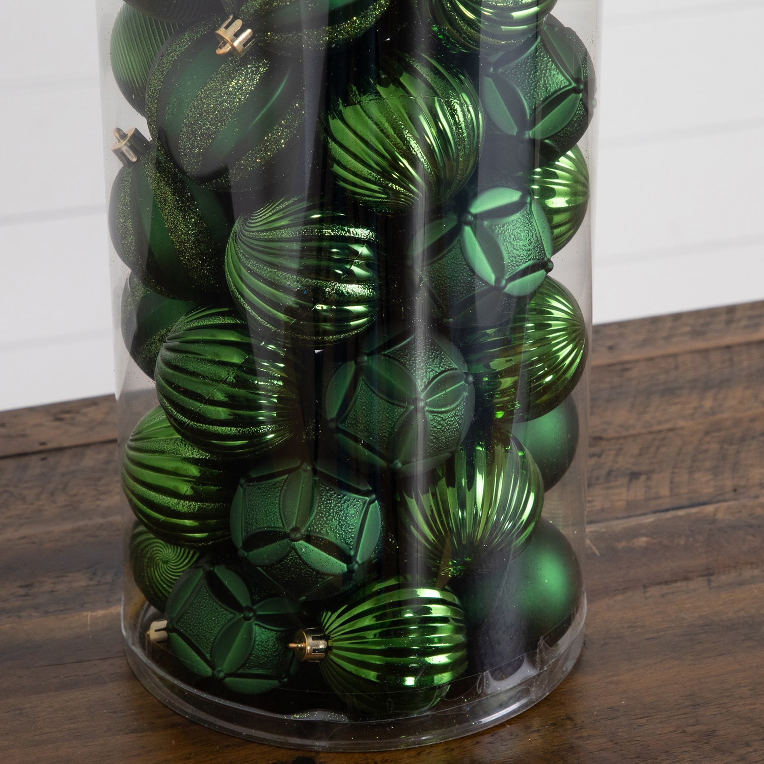 Nearly Natural Green Shatterproof Ball Christmas Ornament