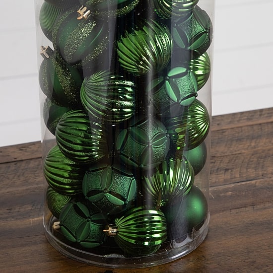 Nearly Natural Green Shatterproof Ball Christmas Ornament