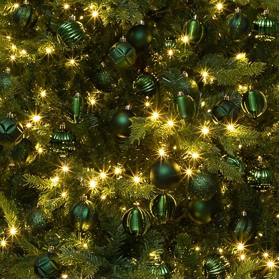 Nearly Natural Green Shatterproof Ball Christmas Ornament