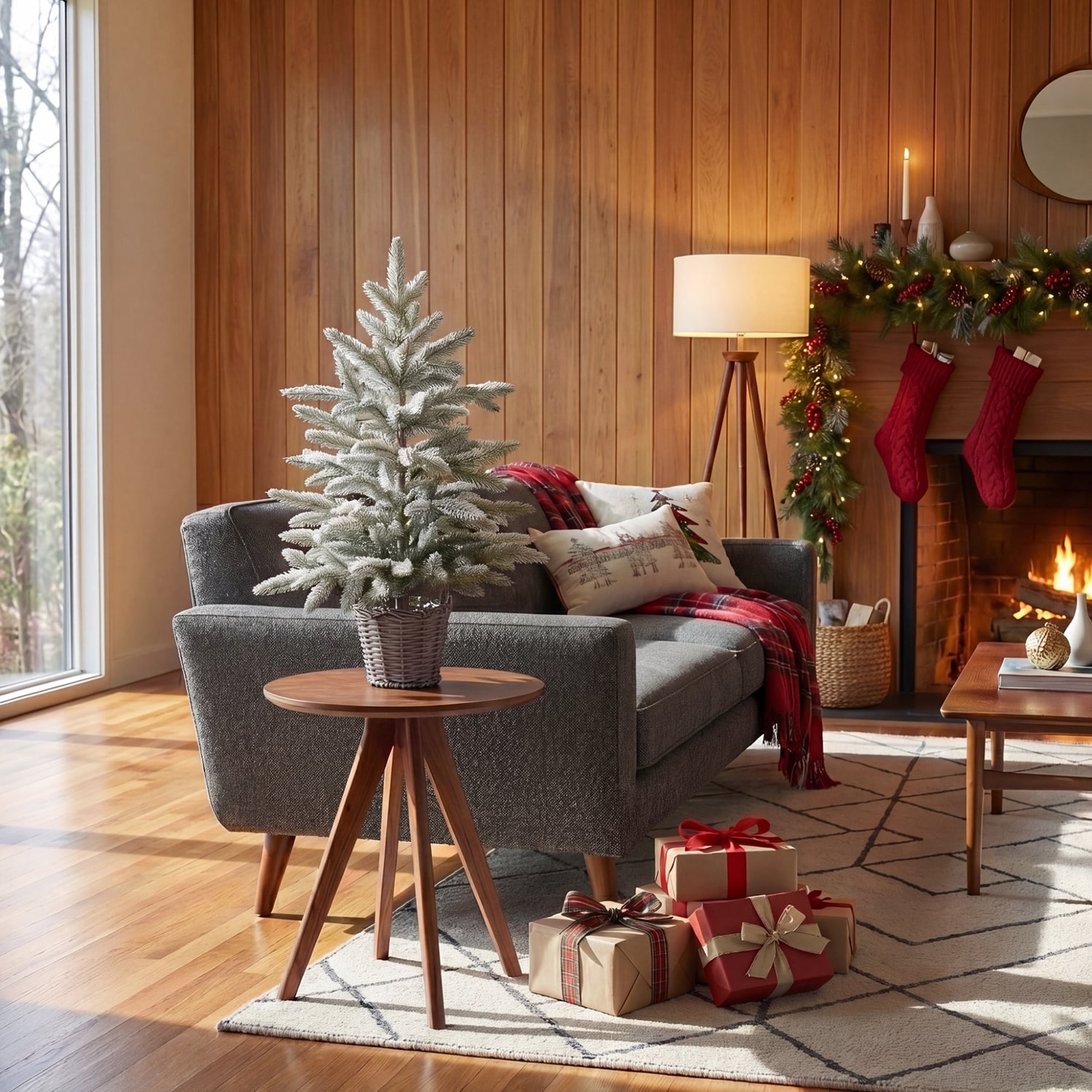 Nearly Natural 2ft Frosted Pine 2 Foot Pine Christmas Tree