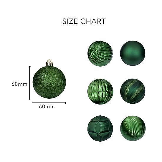 Nearly Natural Green Shatterproof Ball Christmas Ornament