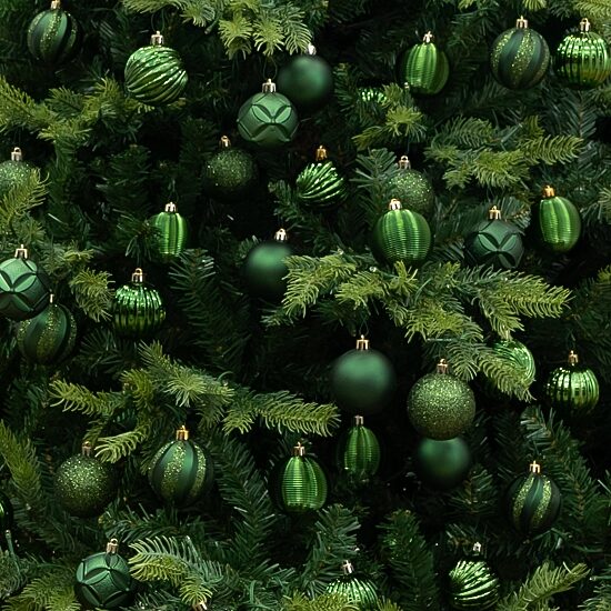 Nearly Natural Green Shatterproof Ball Christmas Ornament