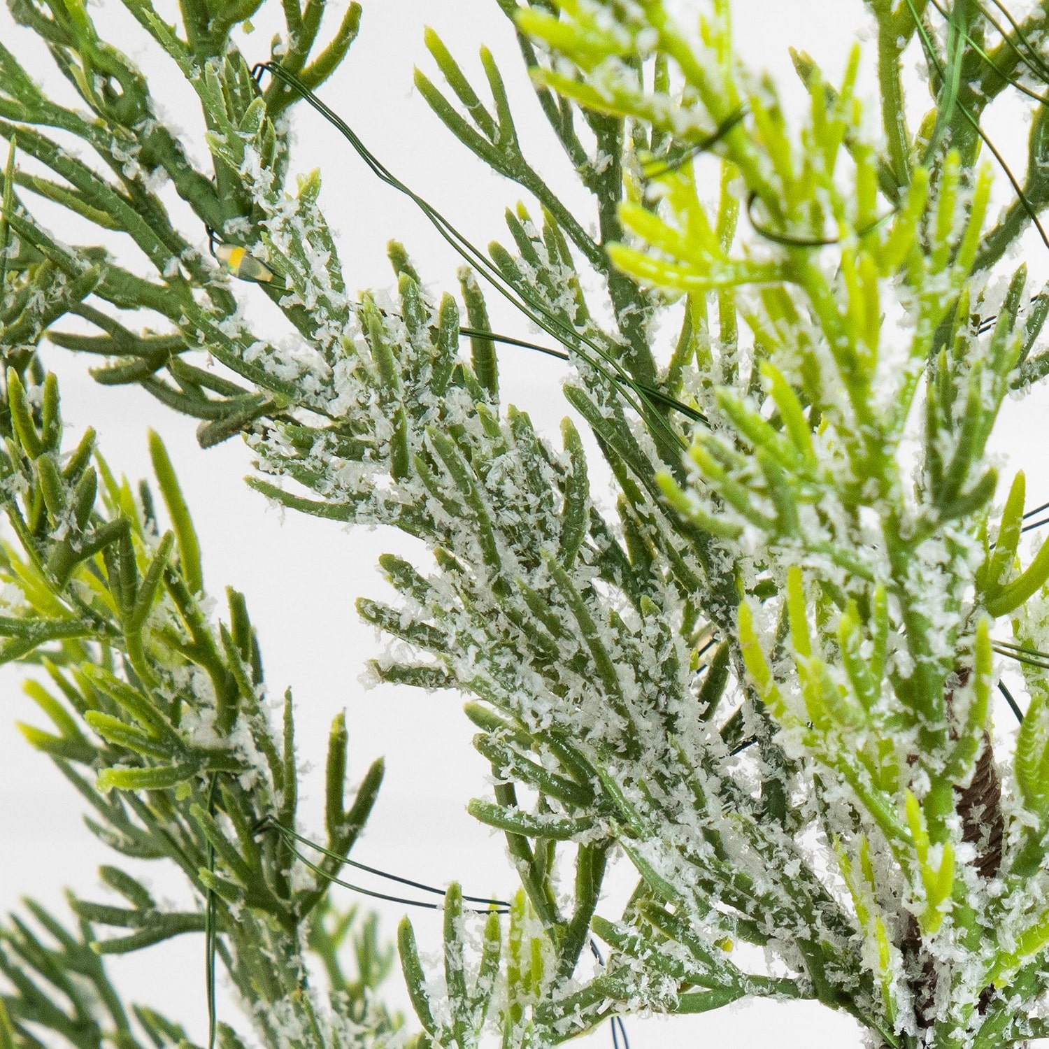 Nearly Natural 5ft Snowed Cypress 5 Foot Pre-Lit Pine Christmas Tree