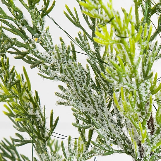Nearly Natural 5ft Snowed Cypress 5 Foot Pre-Lit Pine Christmas Tree