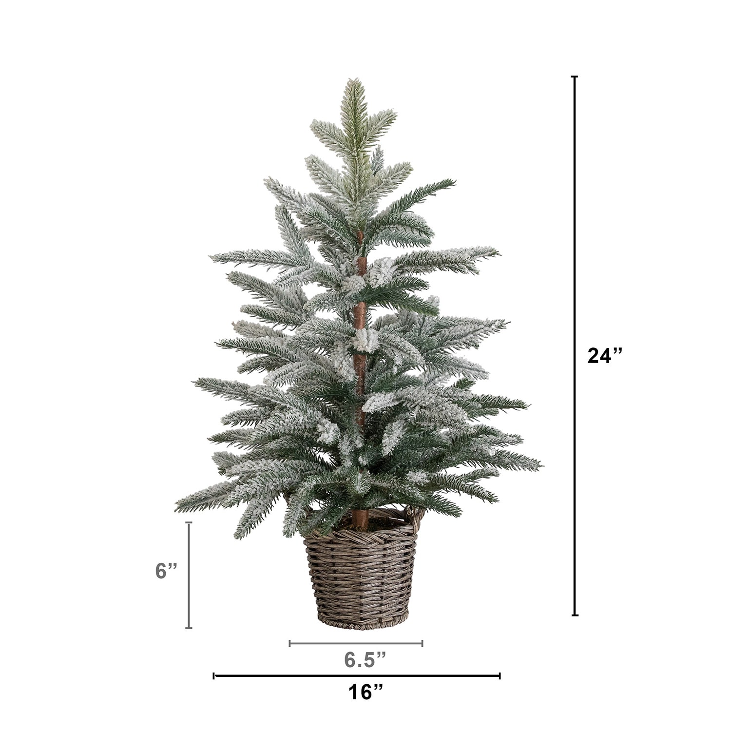 Nearly Natural 2ft Frosted Pine 2 Foot Pine Christmas Tree