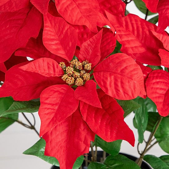 Nearly Natural 22" Poinsettia Plant Floral Arrangement
