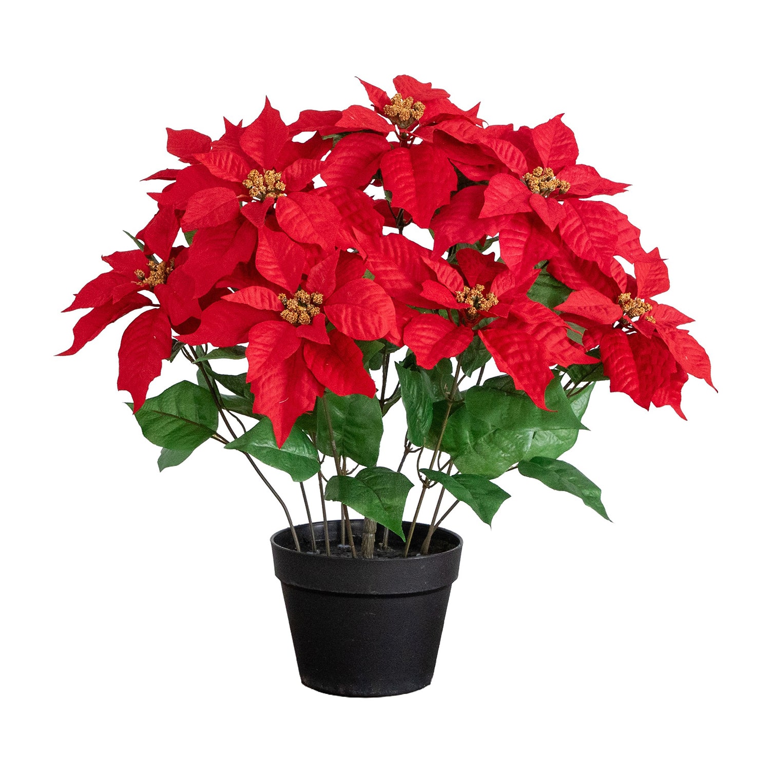 Nearly Natural 22" Poinsettia Plant Floral Arrangement