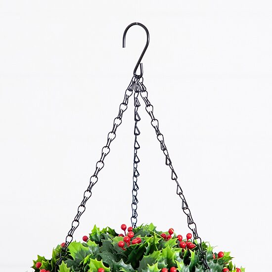 Nearly Natural 22" Holly Berry Hanging Ball Artificial Plant