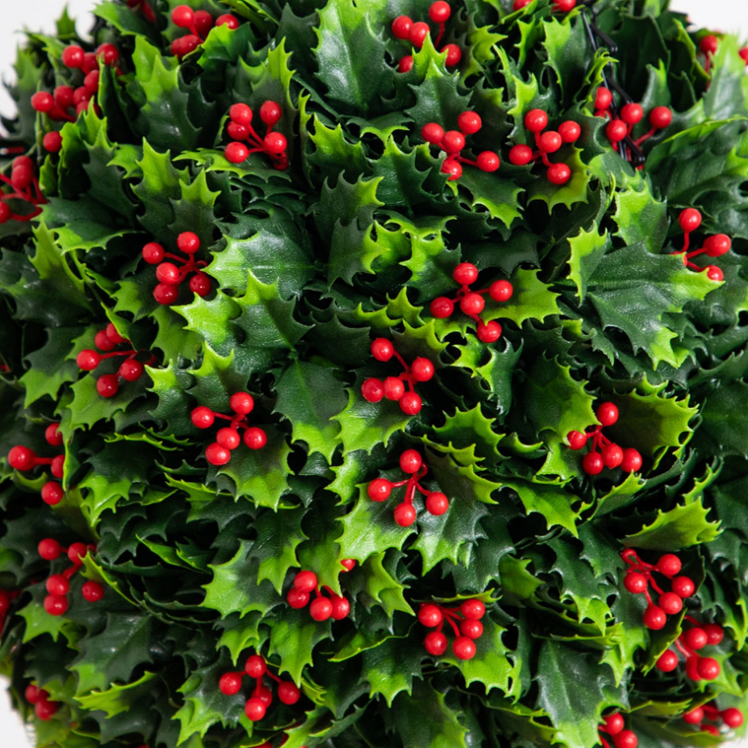 Nearly Natural 22" Holly Berry Hanging Ball Artificial Plant