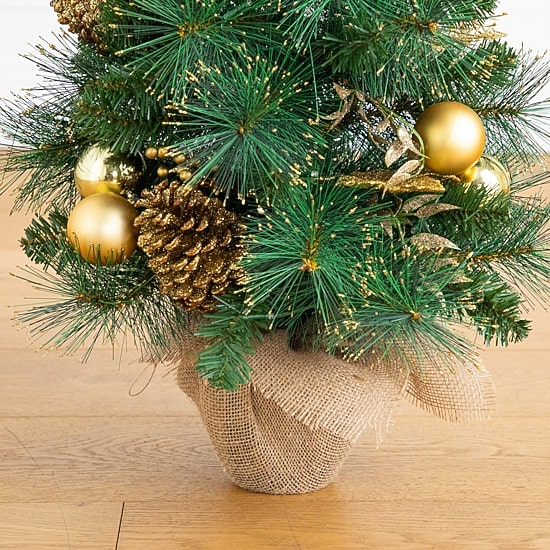 Nearly Natural 3 Foot Pre-Lit Pine Christmas Tree