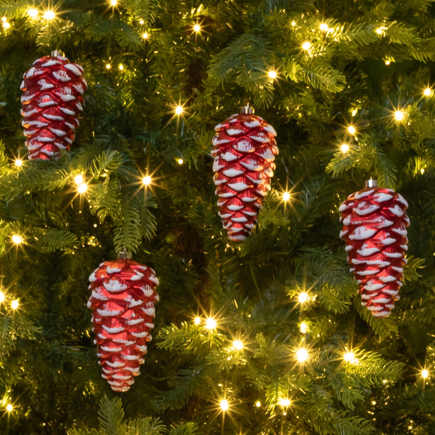 Nearly Natural Pinecone Shatterproof 4-pc. Christmas Ornament