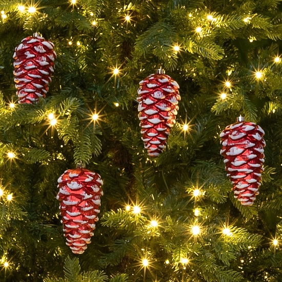 Nearly Natural Pinecone Shatterproof 4-pc. Christmas Ornament