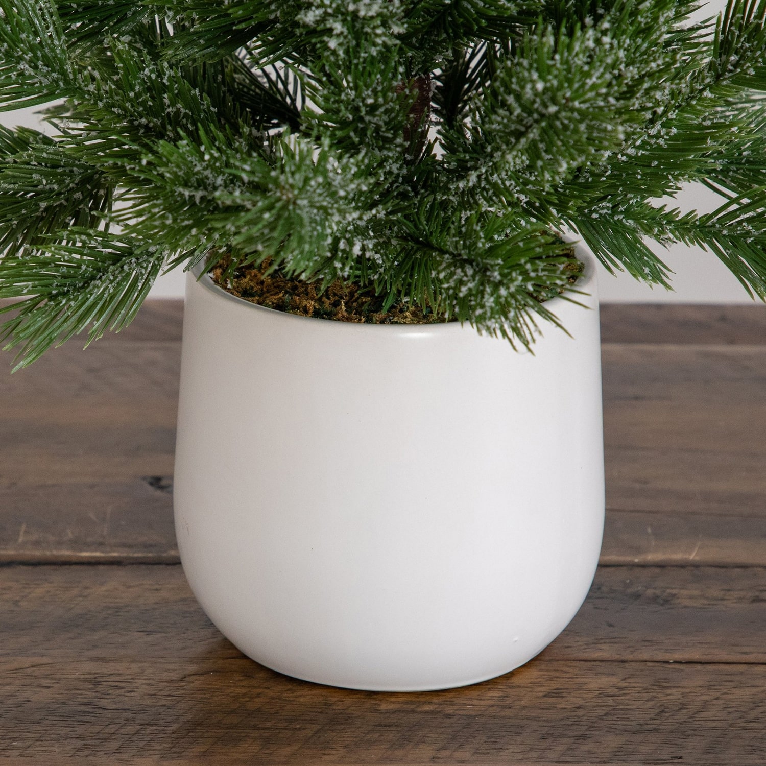 Nearly Natural 22" Frosted Pine 1 1/2 Feet Pine Christmas Tree