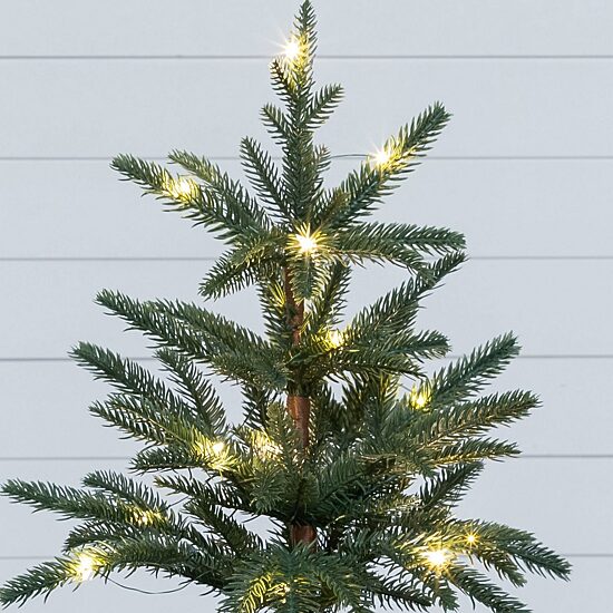 Nearly Natural 18" Pine 1 1/2 Feet Pre-Lit Pine Christmas Tree