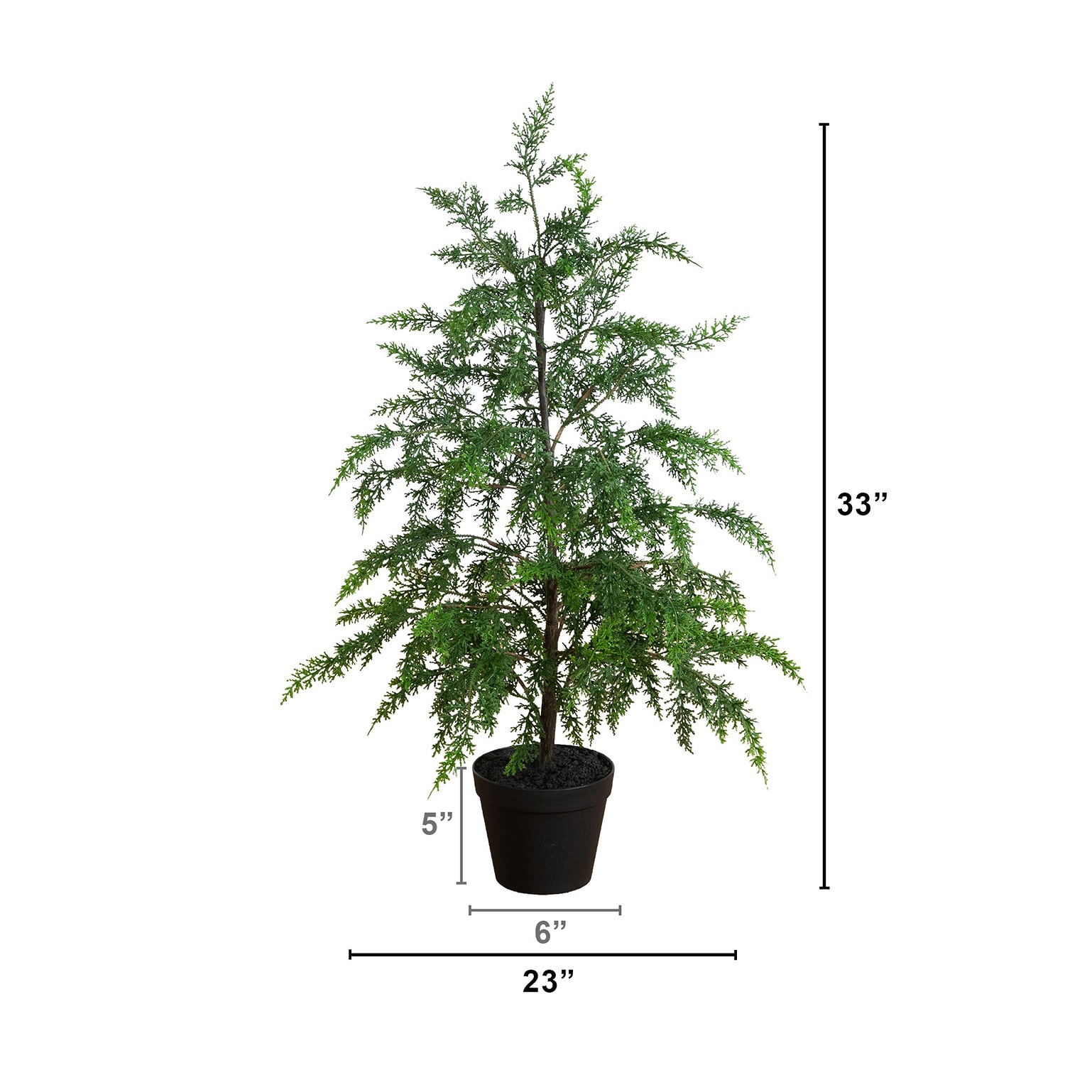 Nearly Natural 33" Drooping Cedar 2 1/2 Foot Cedar Christmas Tree