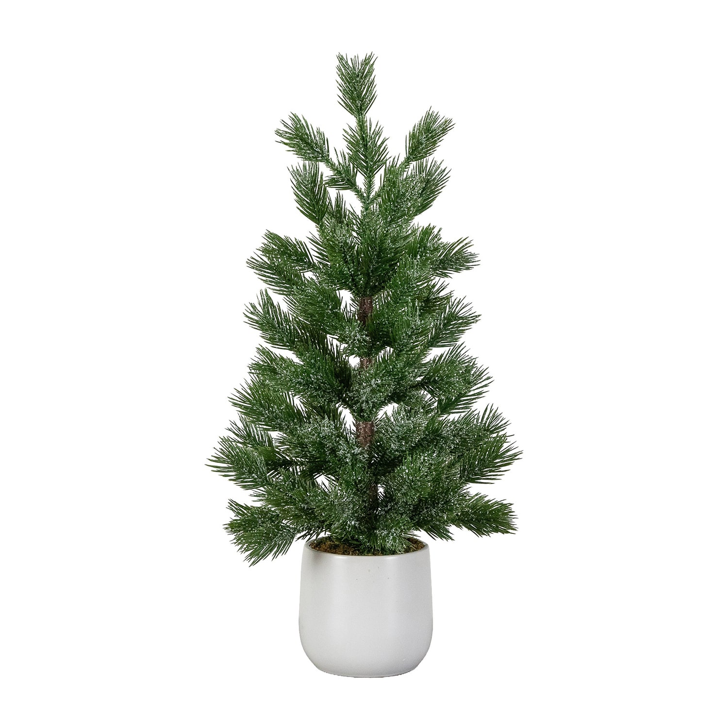 Nearly Natural 22" Frosted Pine 1 1/2 Feet Pine Christmas Tree