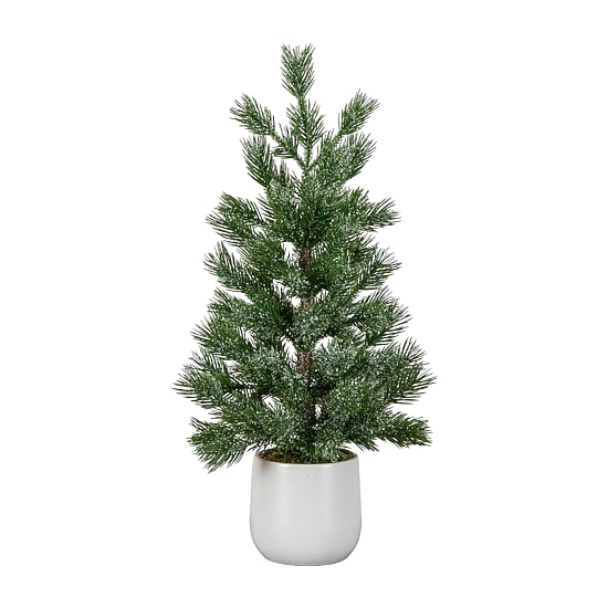 Nearly Natural 22" Frosted Pine 1 1/2 Feet Pine Christmas Tree