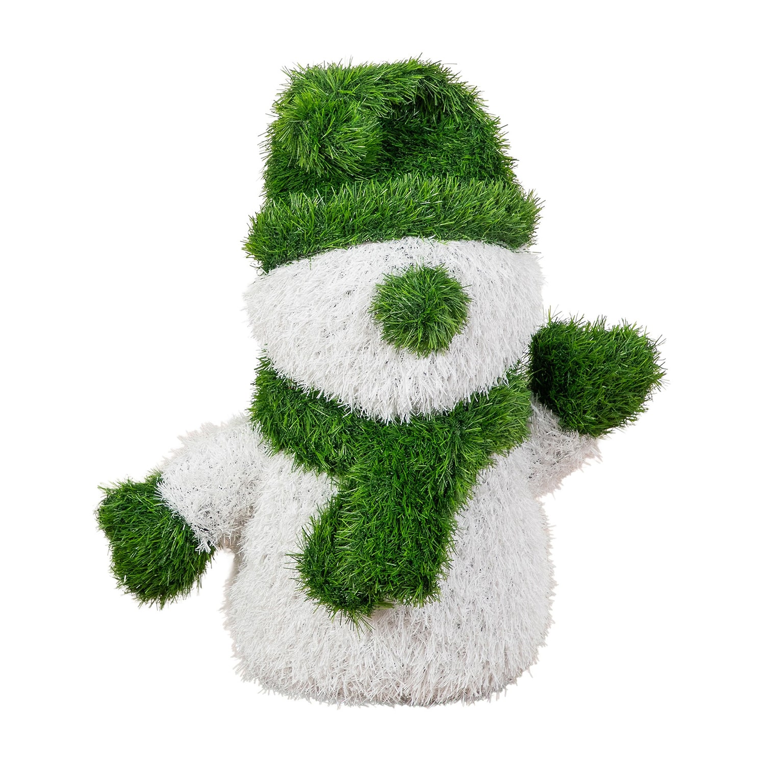 Nearly Natural 22"  Grass Garden Snowman Christmas Topiary