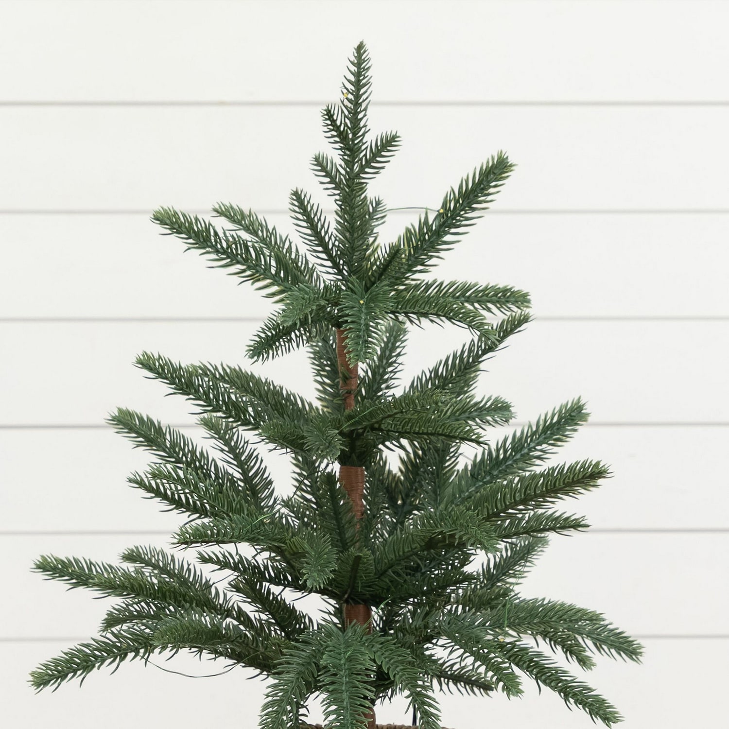 Nearly Natural 18" Pine 1 1/2 Feet Pre-Lit Pine Christmas Tree