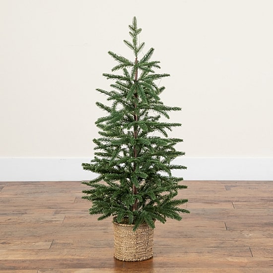 Nearly Natural 3 Foot Pre-Lit Pine Christmas Tree