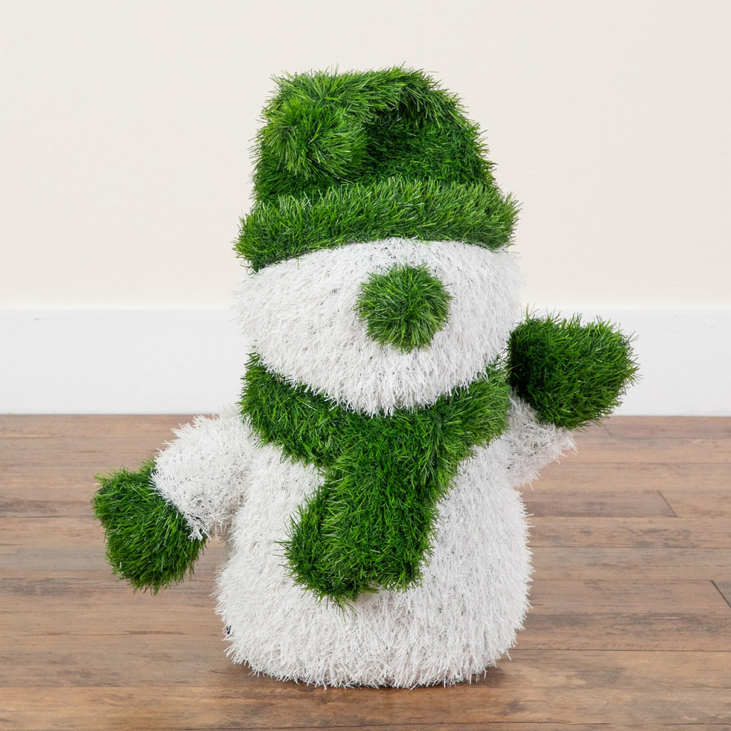Nearly Natural 22"  Grass Garden Snowman Christmas Topiary