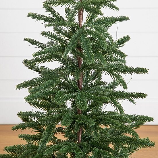 Nearly Natural 3 Foot Pre-Lit Pine Christmas Tree