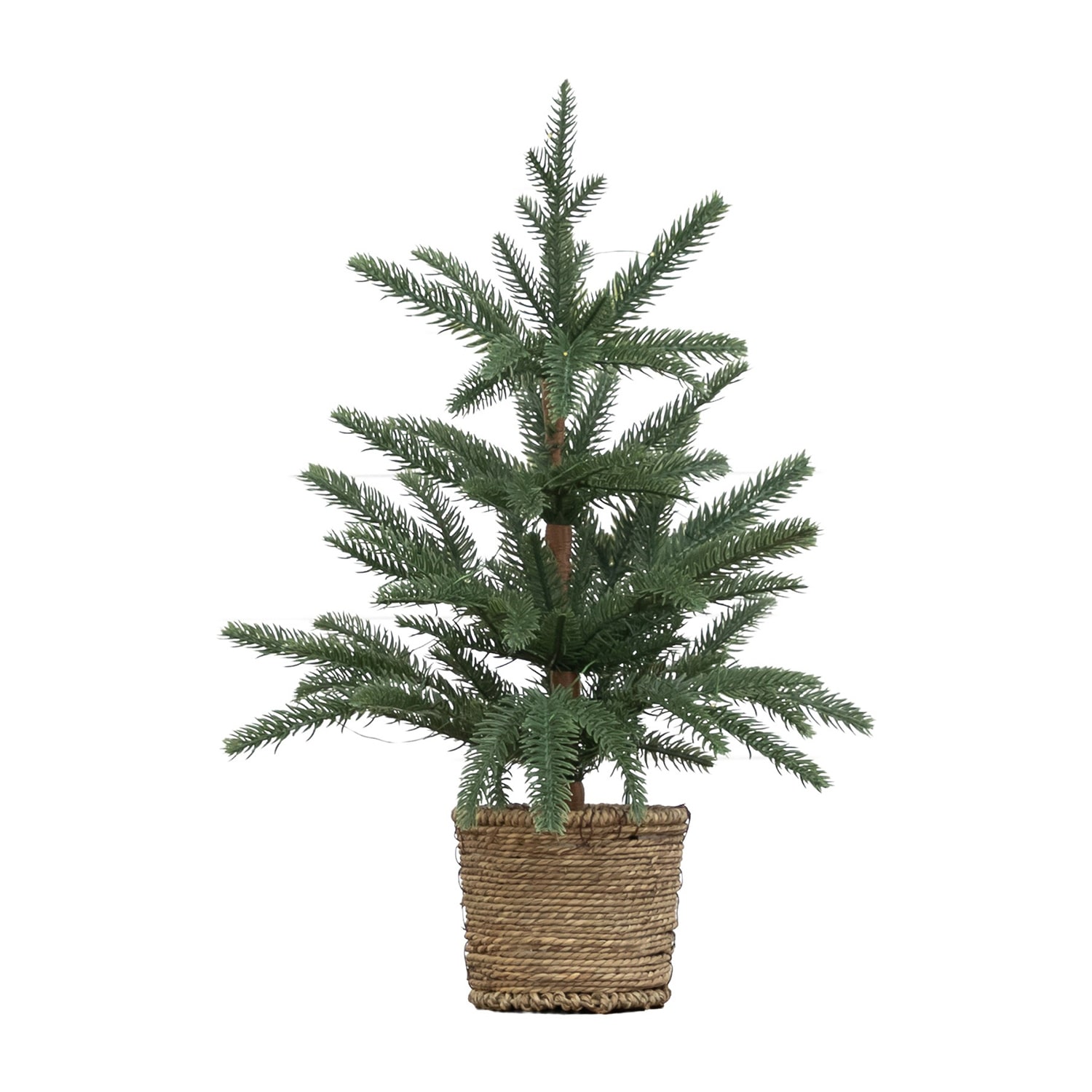 Nearly Natural 18" Pine 1 1/2 Feet Pre-Lit Pine Christmas Tree