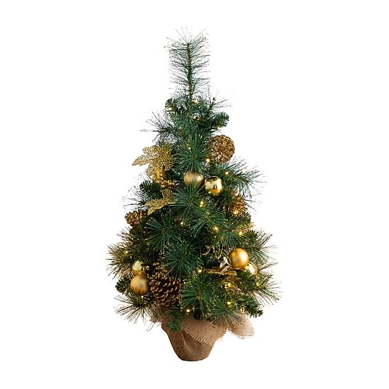 Nearly Natural 3 Foot Pre-Lit Pine Christmas Tree