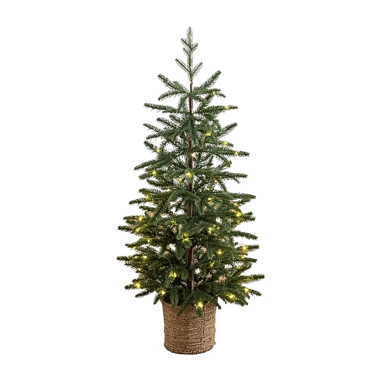 Nearly Natural 3 Foot Pre-Lit Pine Christmas Tree