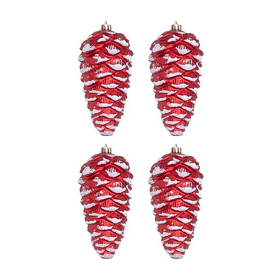 Nearly Natural Pinecone Shatterproof 4-pc. Christmas Ornament