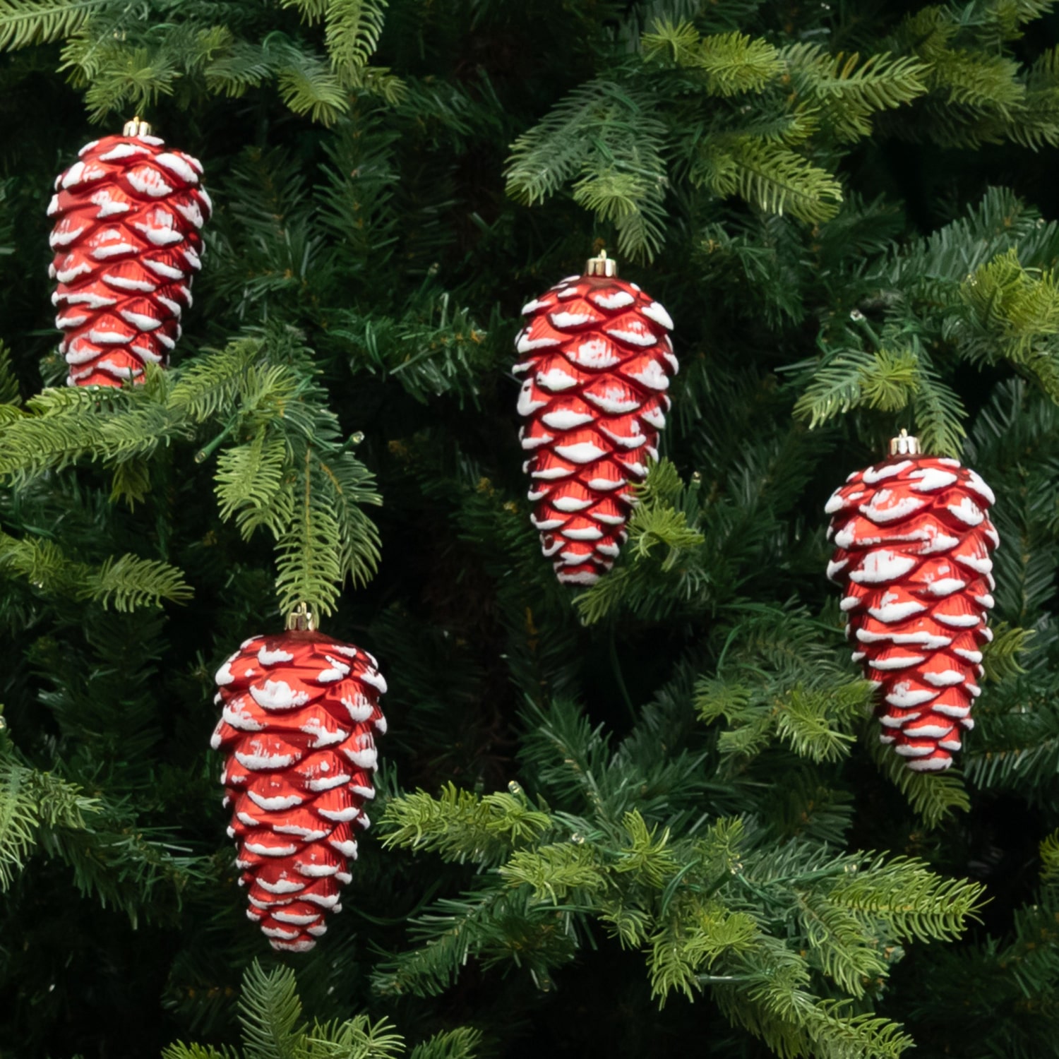 Nearly Natural Pinecone Shatterproof 4-pc. Christmas Ornament