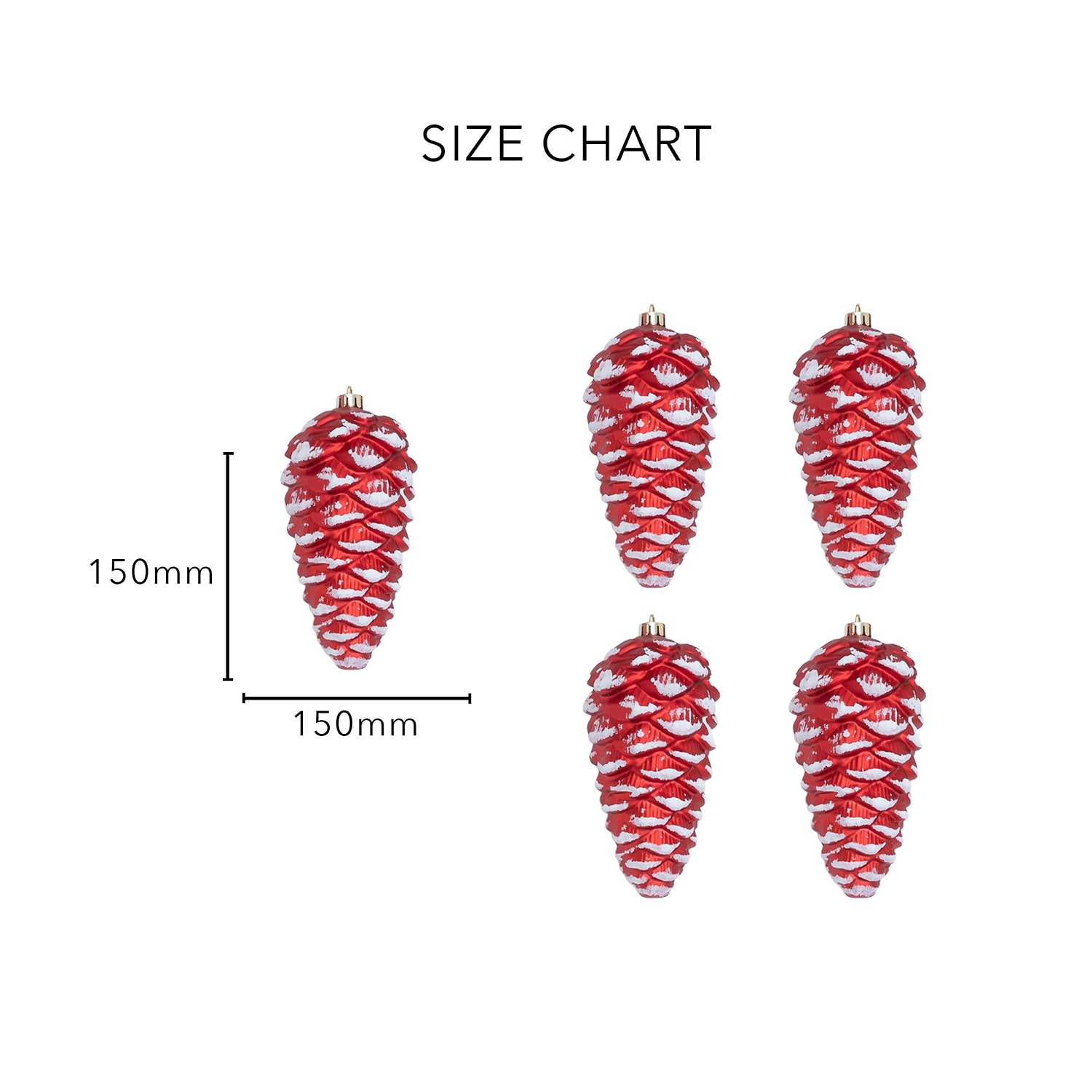 Nearly Natural Pinecone Shatterproof 4-pc. Christmas Ornament