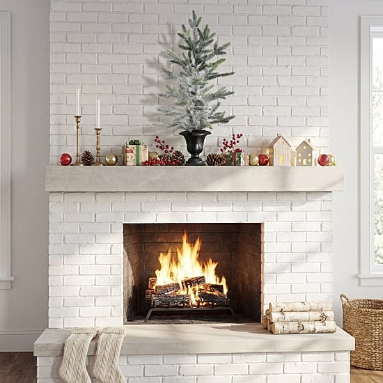 Nearly Natural 2ft Frosted Pine 2 Foot Pine Christmas Tree