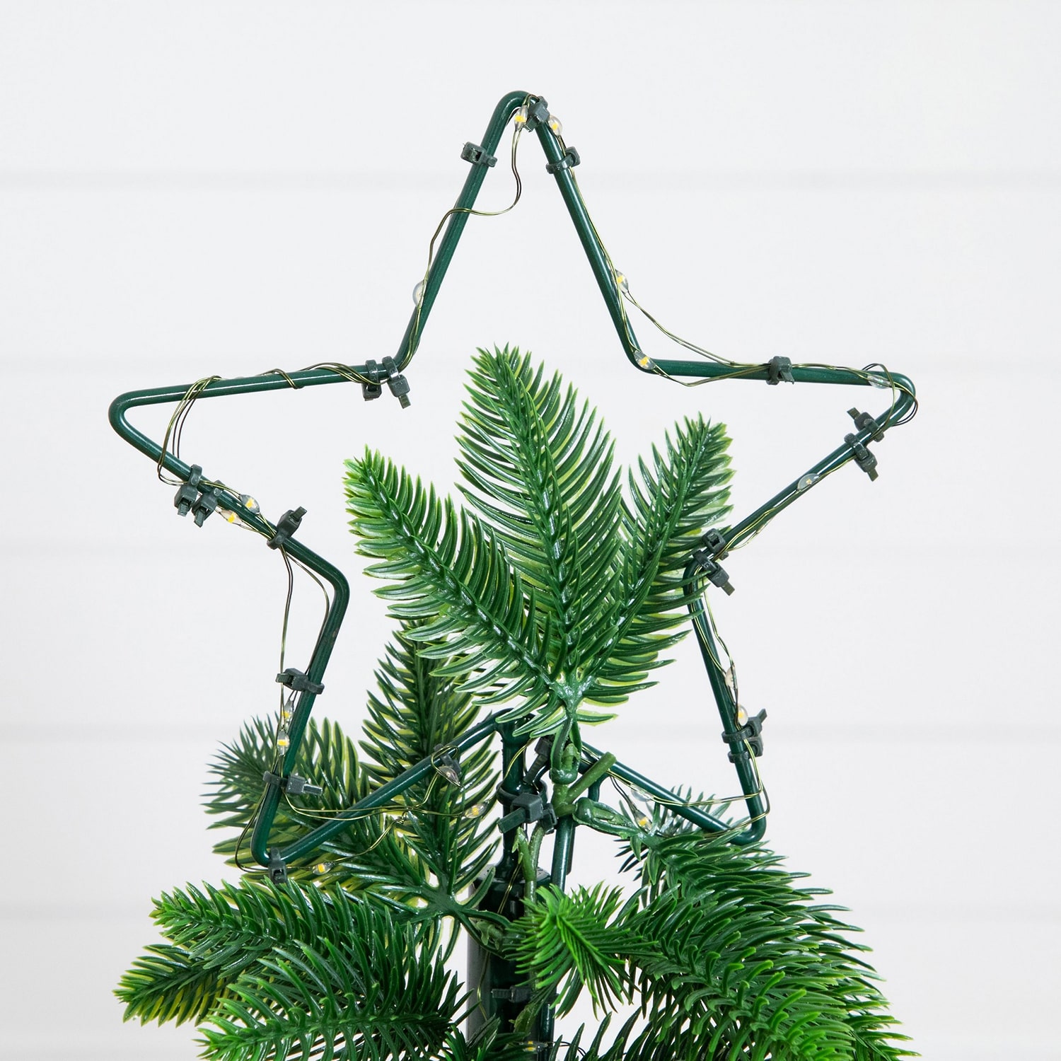 Nearly Natural 34" Pine Spiral Pop Up 2 1/2 Foot Pre-Lit Pine Christmas Tree