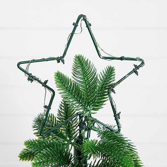 Nearly Natural 34" Pine Spiral Pop Up 2 1/2 Foot Pre-Lit Pine Christmas Tree