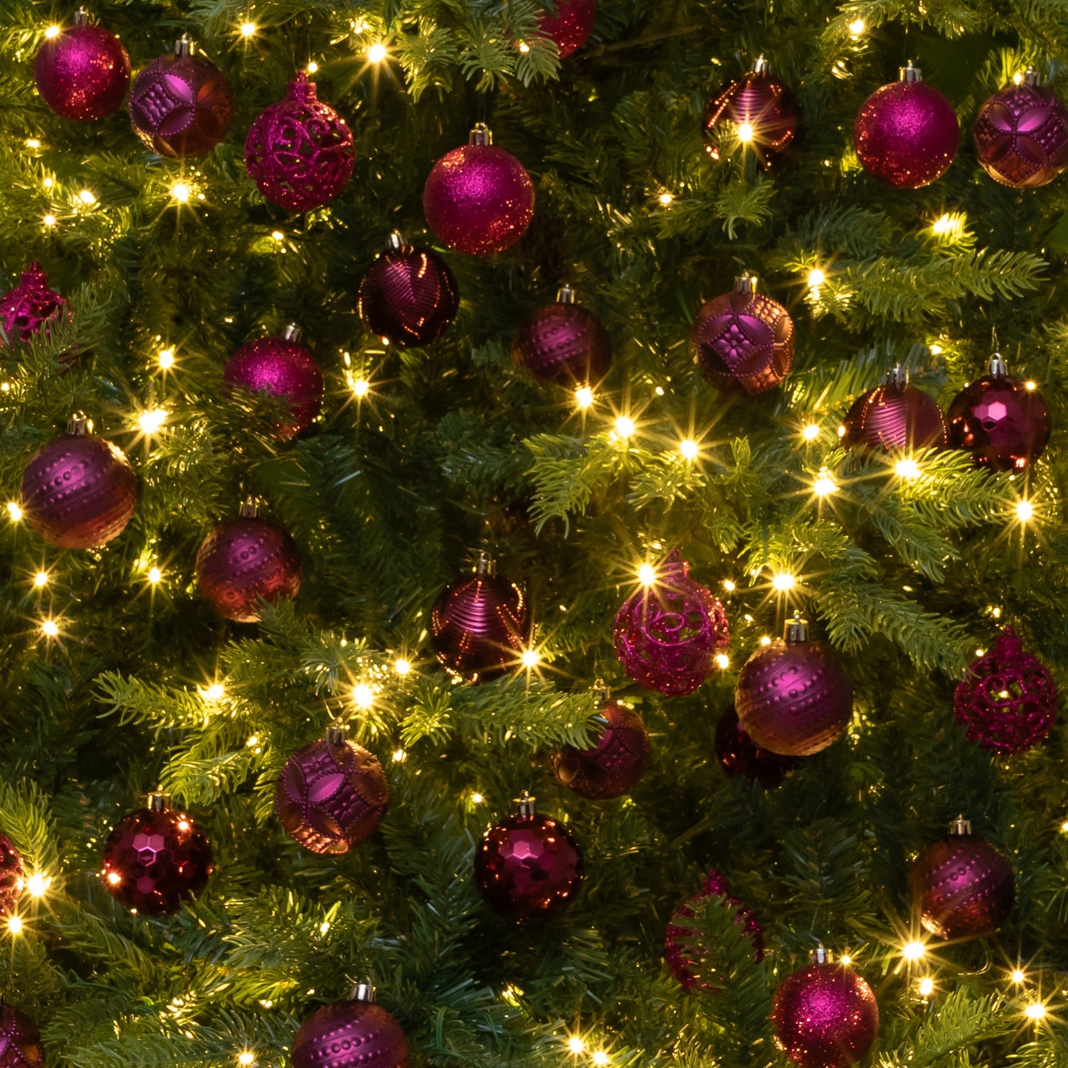 Nearly Natural Fuchsia Shatterproof Christmas Ornament